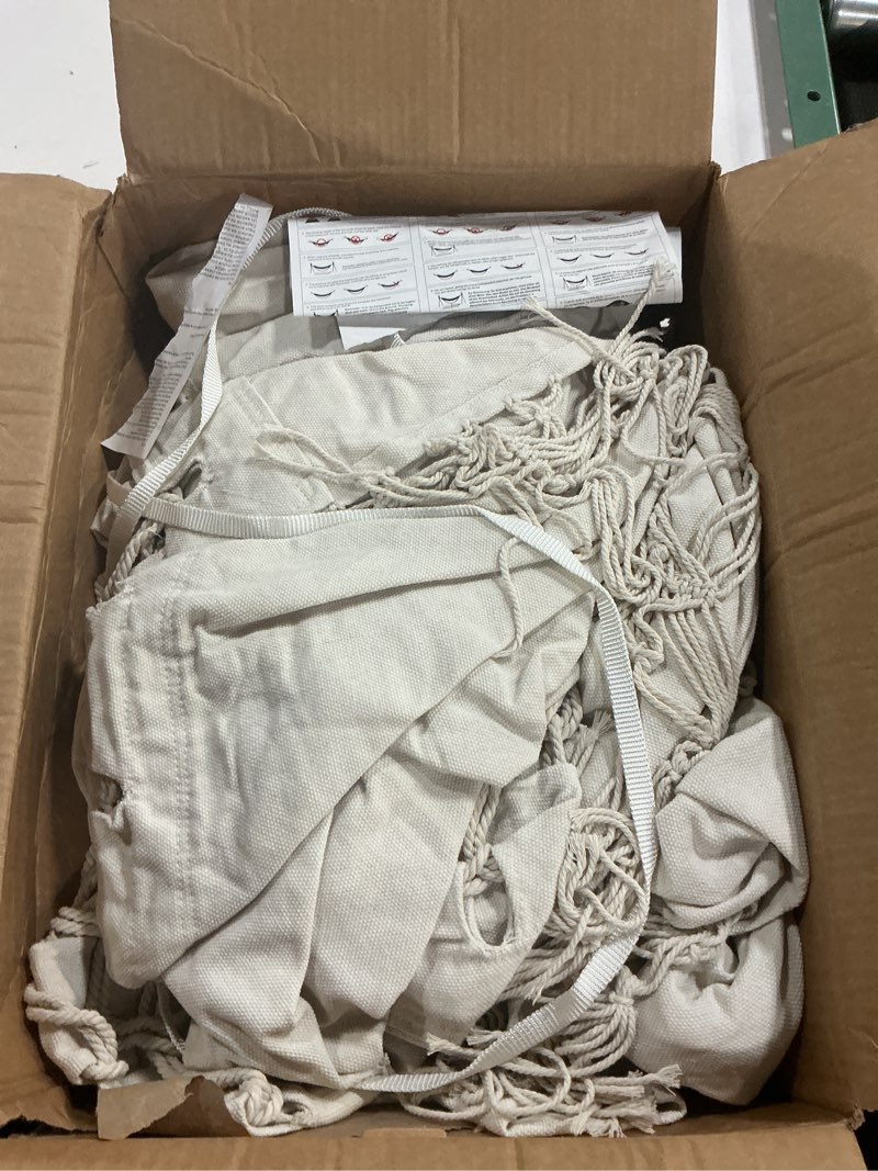 Condition photo showing Good Condition for Hammock Brazilian Double Hammocks Soft Comfortable Fabric Cotton Canvas Hanging Portable Two Person 