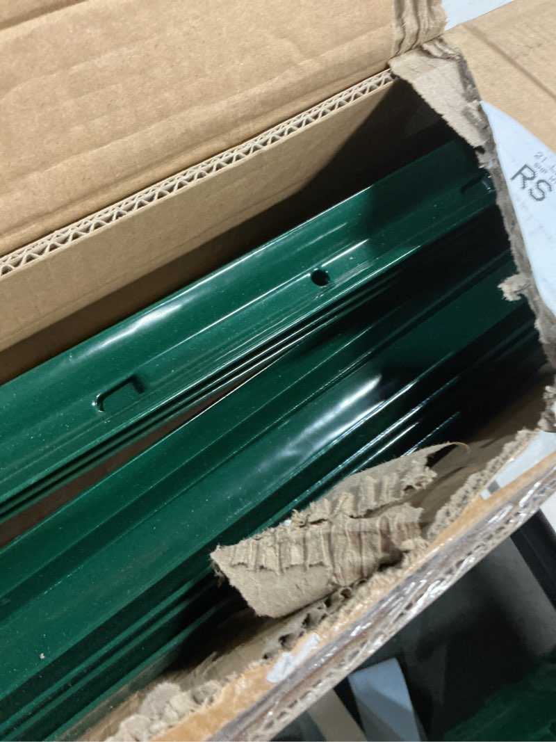 Condition photo showing Good Condition for thealyn 4.8ft fence posts, pack of 10 - sturdy metal u-posts & step-in stakes, no digging poles for garden wire fencing and yard signs (fits 4-ft fence mesh) 4.8 feet