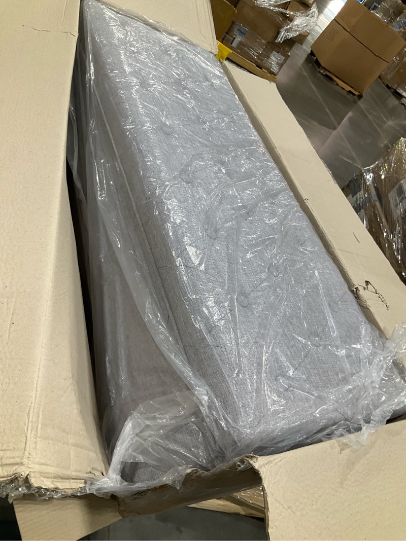 Condition photo showing Good Condition for songmics velvet storage ottoman bench, foot rest with legs, 15.7 x 43 x 15.7 inches, end of bed bench, storage chest, load up to 660 lb, for living room, bedroom, entryway, dove gray ulsf089g02