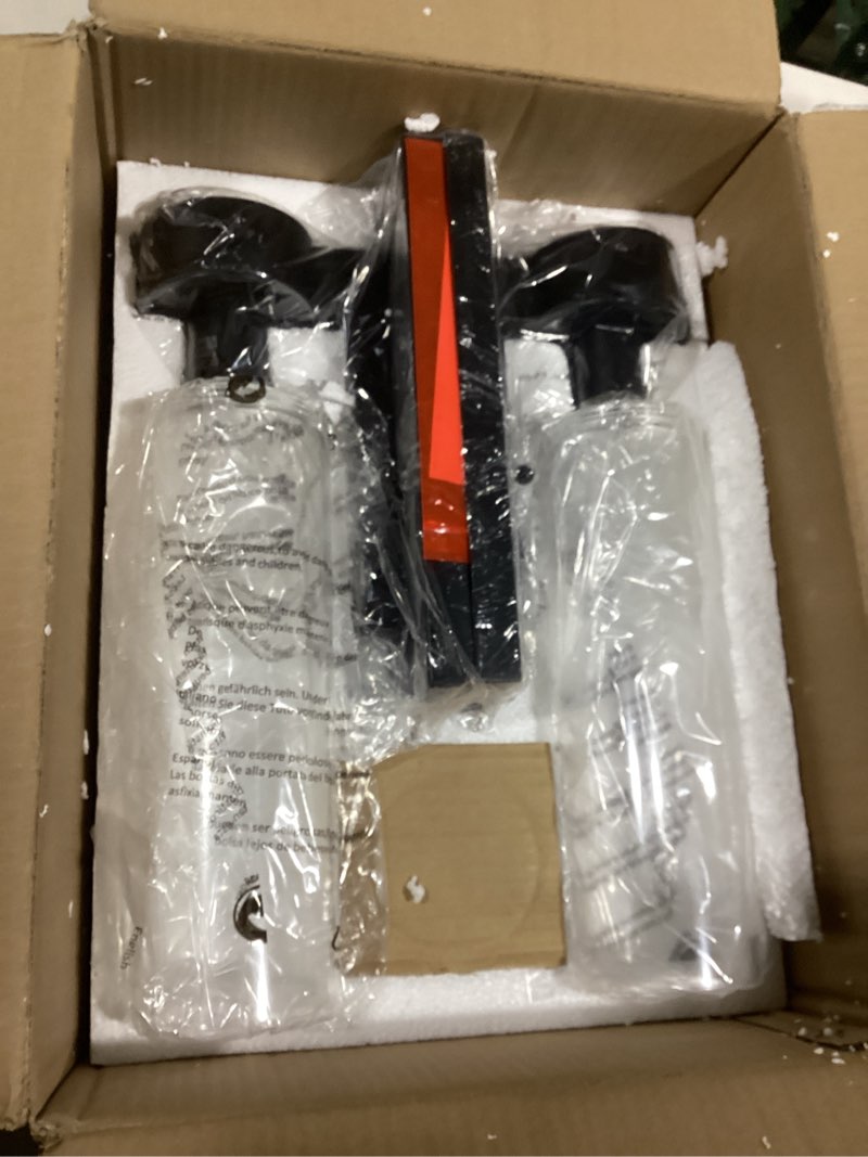 Condition photo showing Good Condition for Indoor Wall Sconces Set of Two, Modern Black Bathroom Sconces Wall Decor with Cylinder Glass, Wall Lamps for Bedroom Hallway Vanity Kitchen Lighting Fixtures Set of 2 2-pack