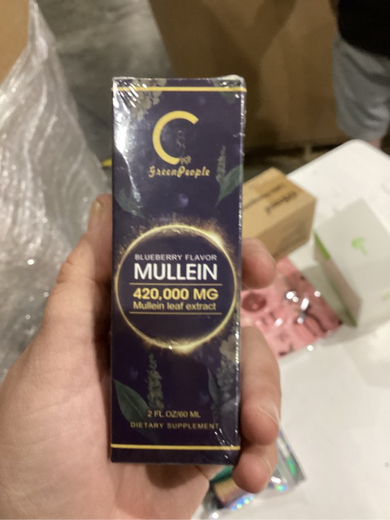 Condition photo showing New/Like New for Mullein Drops for Lungs - Lung Cleanse & Detox - Vegan Mullein Leaf Extract Liquid Tincture, Support for Respiratory, Immune, Digestive System, Natural Herbal Supplement, Non-GMO,2 FL OZ Natural 2 Fl Oz (Pack of 1)