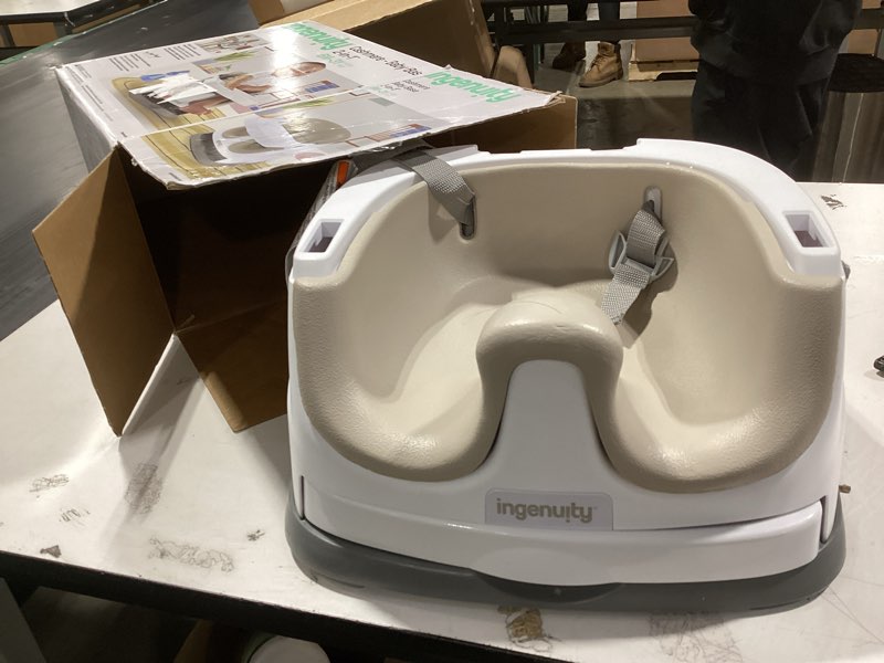 Condition photo showing Good Condition for Ingenuity Baby Base 2-in-1 Booster Feeding and Floor Seat with Self-Storing Tray - Cashmere