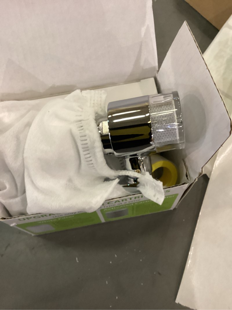 Condition photo showing Good Condition for CECEFIN Water-Filter for Sink-Faucet Extender-Aerator - 9pcs Cartridges Reduce Chlorine for Bathroom/Kitchen Skin Face Eye Wash,Brass Faucet Mount Purifier System,1080°Rotating 2-Mode Swivel Aerator C- Silver2- Filtered Swivel Aerator