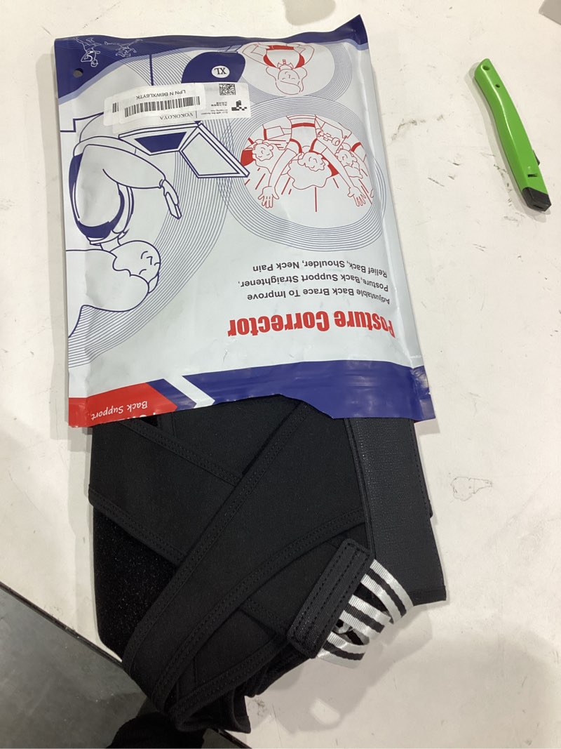 Condition photo showing New/Like New for Posture Corrector for Women and Men,Adjustable Shoulder Straightener,Back Support Brace,Upper Spine scoliosis, hunchback Black X-Large