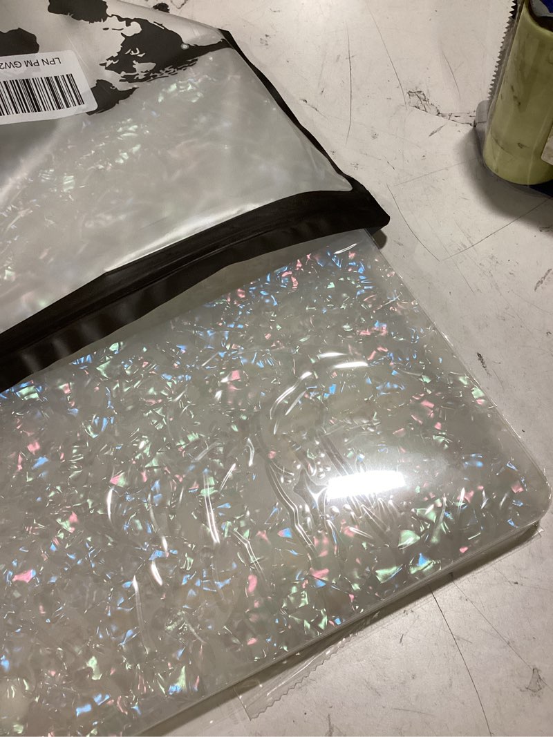 Condition photo showing As Is for anban compatible with macbook pro 13 inch case m2 2025 2024 2023 2022, 2021-2016 m1 a2338 a2251 a2289 a2159 a1989 a1706 a1708, glitter pearl luster hard shell case +keyboard cover +screen protector 2016-2025 macbook pro 13 m2 m1 chip shining pearl