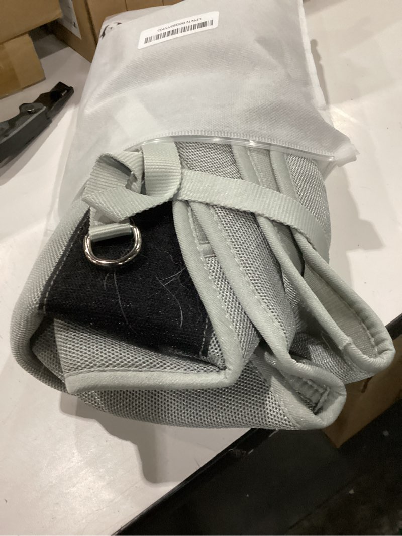 Condition photo showing As Is for Dog Grooming Hammock Harness, M-Large Dog Hammock for Nail Trim, Gray Dog Restraint for Nail Clipping,Dog Grooming Sling Thick Neck Support L (56 LB Max) Silver Grey 11-20in