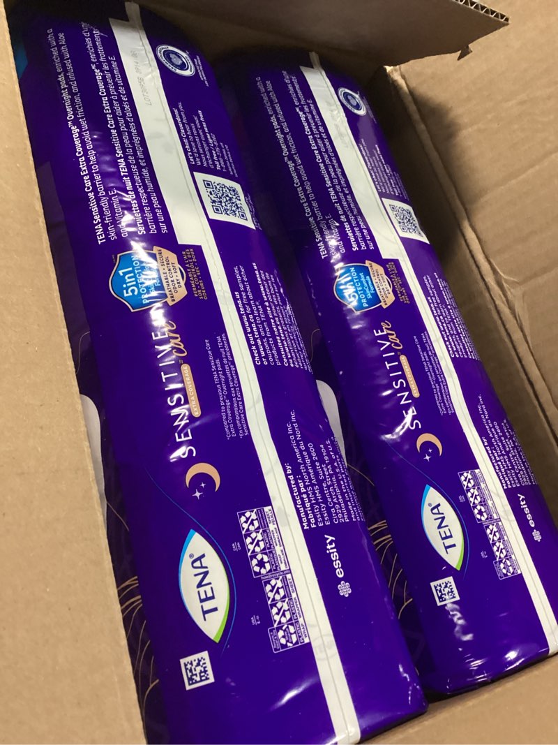 Condition photo showing Good Condition for TENA Sensitive Care Incontinence Pads, Bladder Control & Postpartum for Women, Overnight Absorbency, Extra Coverage - 90 Count