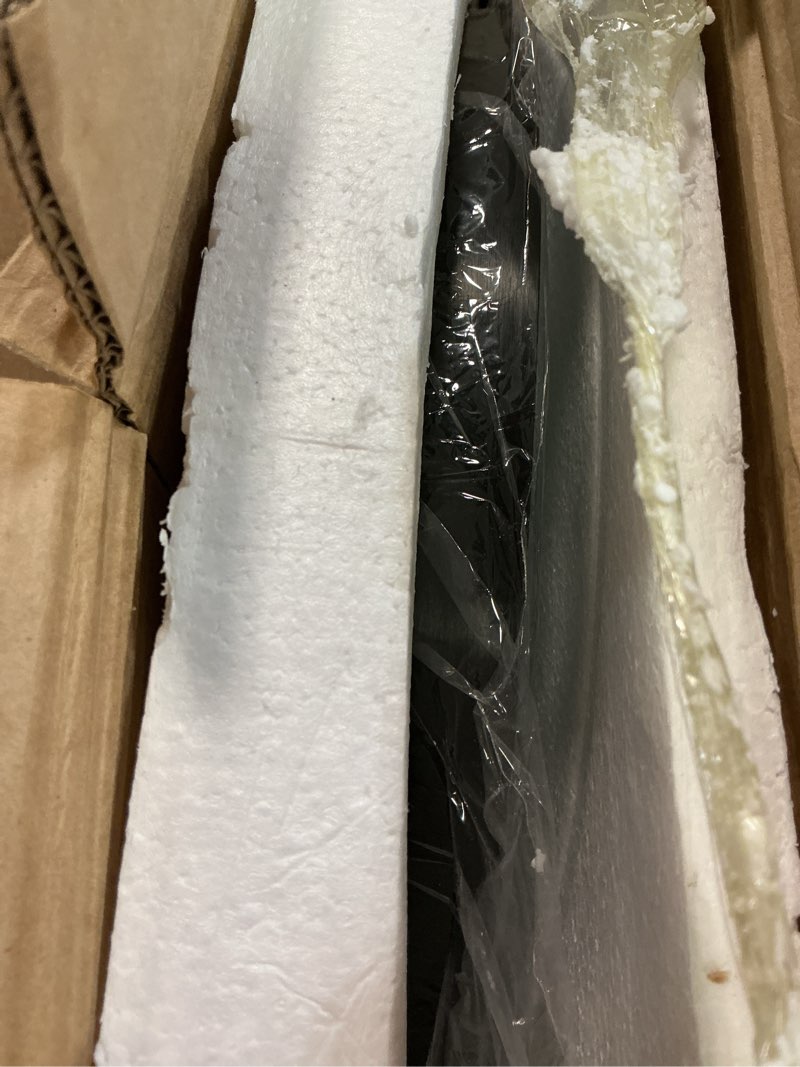 Condition photo showing Good Condition for irregular wall mirror - 24''×36'' asymmetrical decorative tempered glass aluminum alloy framed mirrors cloud mirror wavy mirrors for bathroom, bedroom, living room, entryway?black? black 36"l x 24"w