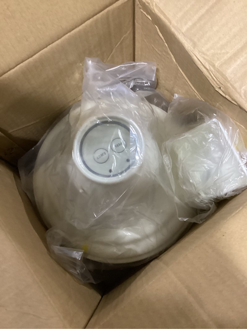 Condition photo showing As Is for JOYHILL Electric Grape Peeling Machine, Automatic Fruit and Garlic Peeler for Grape Tomato Cherry, 50W Motor with Stainless Steel Blades, Rechargeable Cordless Kitchen Peeling Tool (White-1PC)