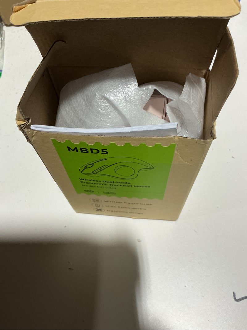 Condition photo showing New/Like New for seenda Wireless Trackball Mouse, Bluetooth Ergonomic Rollerball Mouse, Rechargeable 3 Device Connection (Bluetooth/USB) Thumb Control Compatible for Mac/Android/Windows Computers, Rose Pink