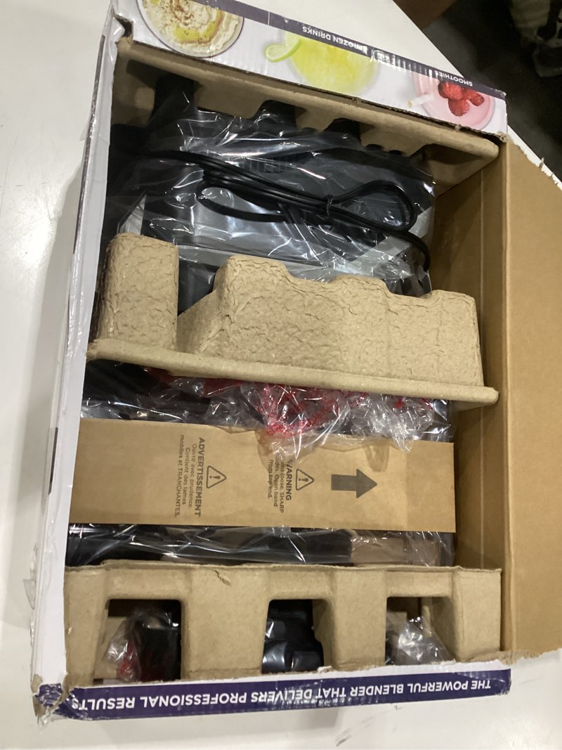 Condition photo showing Good Condition for ninja professional blender | smoothie blending, drink mixer, grinder, ice crusher, frozen fruit blending | 1000w power, total crushing technology, xl 72-oz. pitcher | black & grey | bl610 generation 2 (1000 watts), not tested
