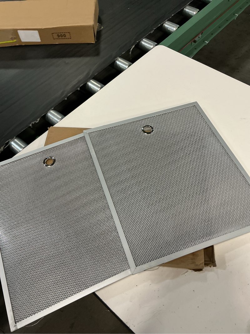 Condition photo showing Good Condition for 2pcs aluminum grease filter fit for broan-nutone series of 30" range hoods, micro mesh filter replace s99010434-002, 15-23/32" x 13-7/8"