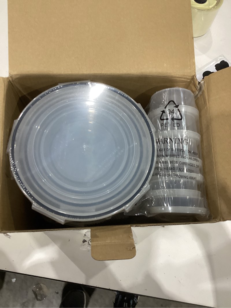 Condition photo showing Good Condition for 40 PCS Food Storage Containers with Lids Airtight (20 Lids &20 Containers) - Leakproof Meal-Prep Containers for Kitchen Storage Reusable Plastic Microwave/Dishwasher Safe with Labels & Pen 20 Pack