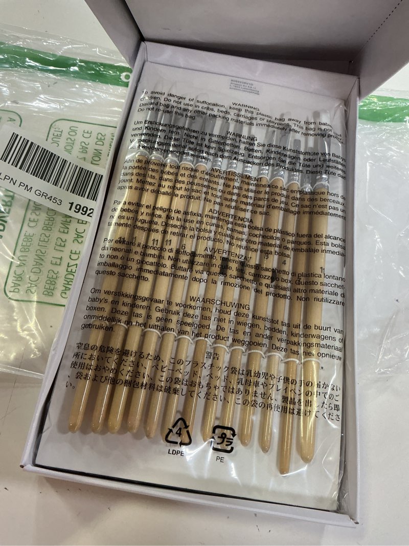 Condition photo showing New/Like New for amazon basics multi-shaped polyester paint brushes for acrylic, oil, watercolor, gouache, fine detailing, face painting, 24 count different sizes, wood color 24 count different sizes wood color