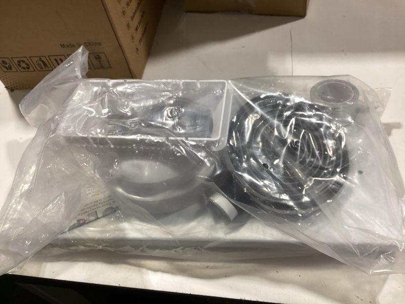 Condition photo showing Good Condition for max 95"sliding door air conditioner vent kit with screen net & 2 weather strippings energy saving airtight universal 5.0/5.9 inch ac hose coupler portable ac balcony door plates kit without hose max height 95" & universal adapter