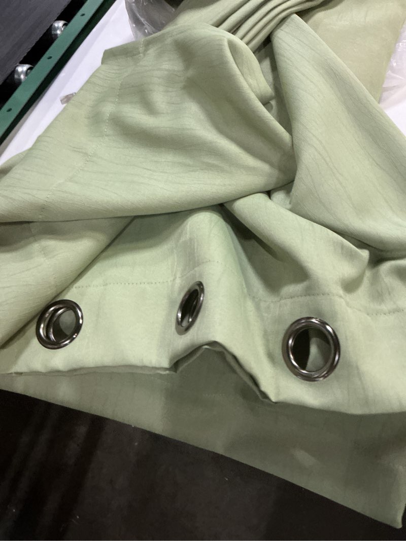Condition photo showing Good Condition for Room Darkening Winow Treatment Thermal Insulated Blackout Curtains Extra Long Grommet Curtains/Drapes for Bedroom/Living Room, 8 Grommets/Rings per Panel (Set of 2 Panels, 52 x 108 Inch, Sage)