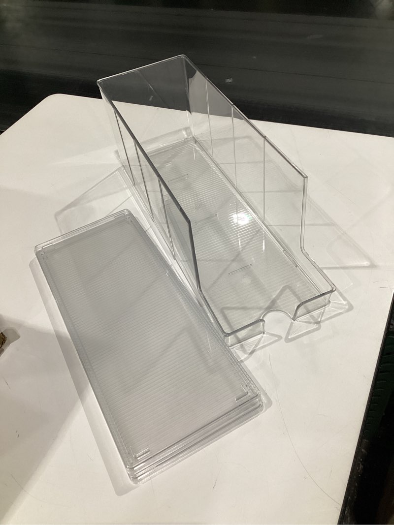 Condition photo showing Good Condition for Simple Houseware Soda Can Organizer and Dispenser for Refrigerator / Pantry, Clear, Set of 4 Pack Standard Can