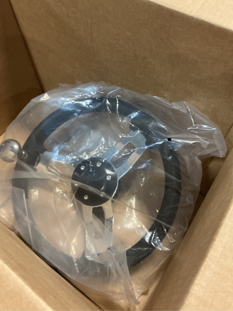 Condition photo showing Good Condition for stainless steel steering wheel,13.5'' anti-slip pu foam cover steering wheel with power grip knob, marine steering system with aluminum mounting base for boats, yachts, pontoon boats and more 0319sbf4