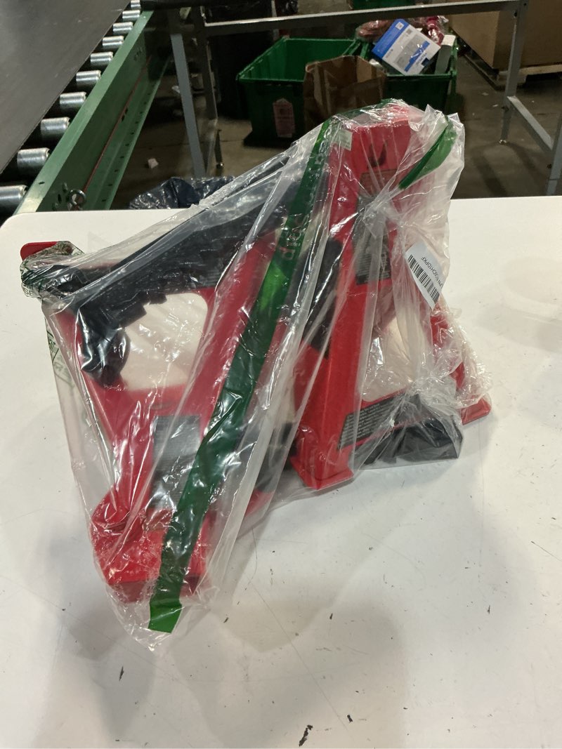 Condition photo showing Good Condition for amazon basics steel jack auto stands, 3 ton (2.7 metric ton) capacity, easy to use, adjustable height, 6,000 lb, 1 pair, black and red