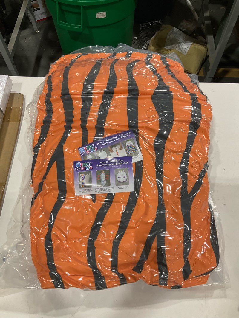 Condition photo showing New/Like New for happy nappers pillow & sleepy sack- comfy, cozy, compact, super soft, warm, all season, sleeping bag with pillow- lion (large)