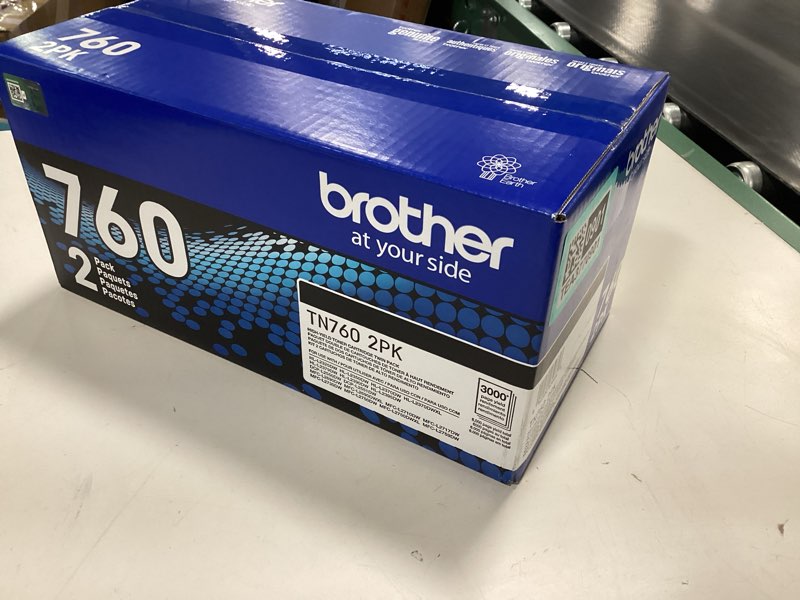 Condition photo showing New/Like New for Brother Genuine High-Yield Black Toner Cartridge Twin Pack TN760 2Pk, TN7602PK,2 Pack