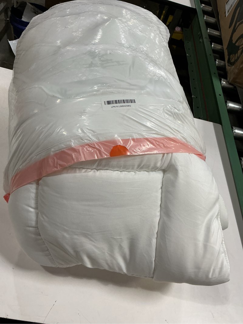 Condition photo showing As Is for Ultra Soft King Size Mattress Topper - Viscose Made from Bamboo Pillow Top Mattress Pad for Back Pain Relief - Naturally Cooling for Hot Sleepers, Green Green King