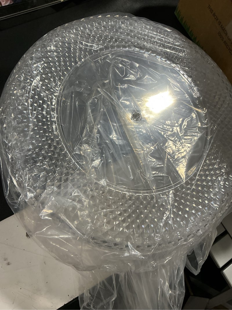 Condition photo showing Good Condition for avla acrylic cake plate with dome, 13 inch cake stand with cover, diamond pattern serving platter with lid for display, party, entertaining, diamond shaped handle