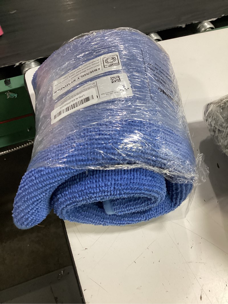 Condition photo showing Good Condition for olanly thick memory foam bath mat rug 30x20, extra soft absorbent bathroom rug, quick dry bath mat, non-slip, machine washable carpet for floor, tub and shower, home decor accessories, cornflower blue cornflower blue rectangular 30" x 20"