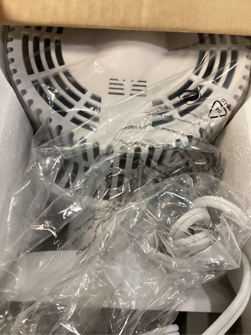 Condition photo showing Good Condition for 2-in-1 Heater Fan Combo, Portable Cooling Desk Fan with 60° Oscillation for Indoor Use, 1500W Portable Space Heater for Bedroom Office, Tip-Over Protection,Valentine’s Day Gift 60° Classic White