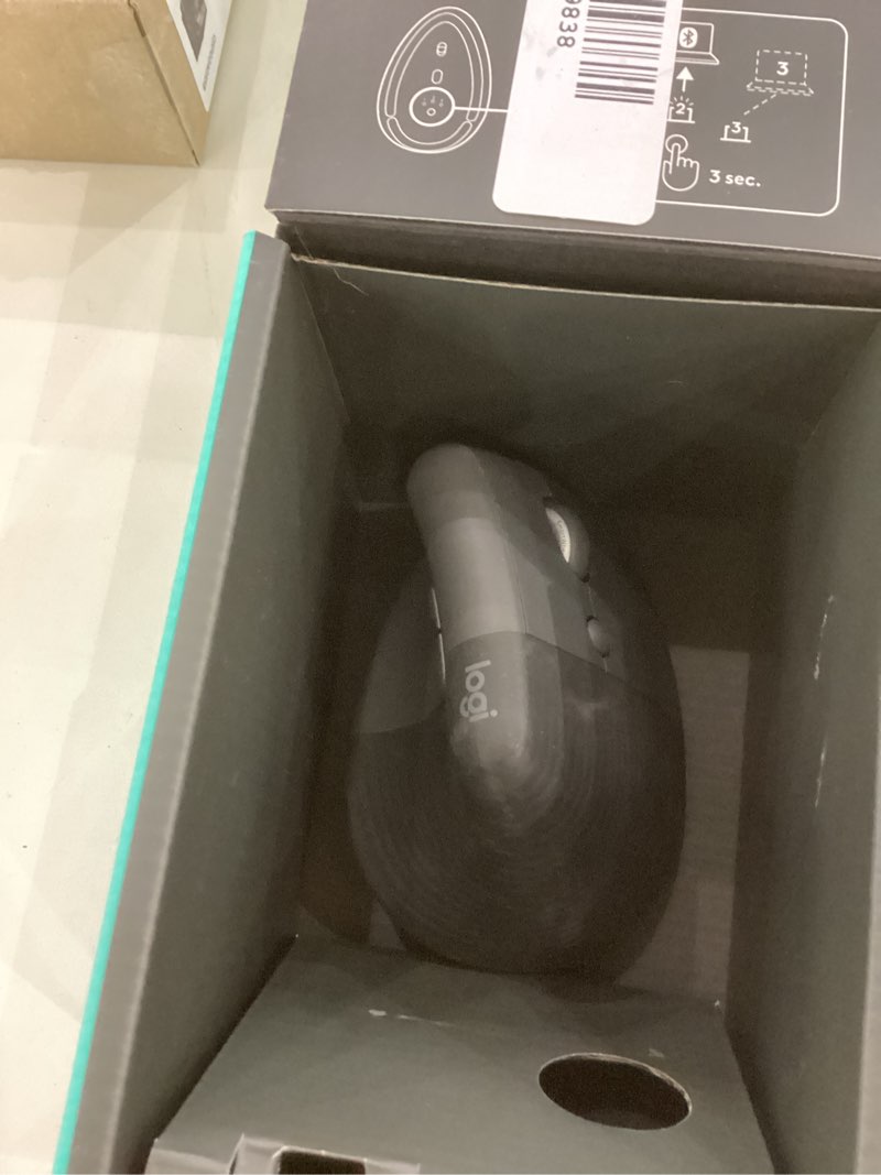 Condition photo showing As Is for Logitech MX Vertical Wireless Mouse – Ergonomic Design Reduces Muscle Strain, Move Content Between 3 Windows and Apple Computers, Rechargeable, Graphite