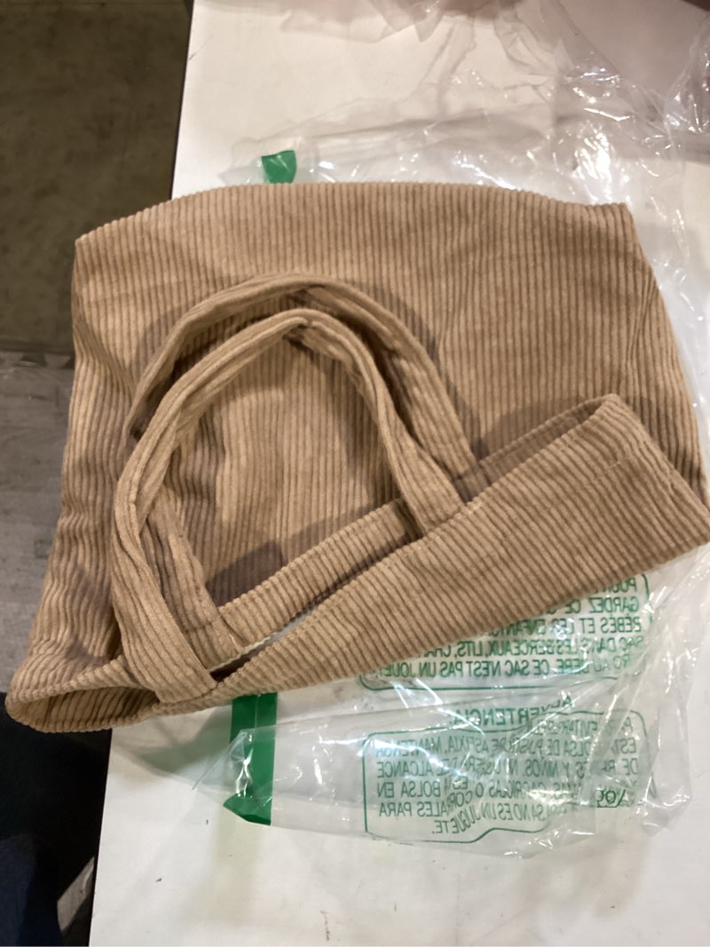 Condition photo showing Good Condition for sminra corduroy small tote bible bag for women, mini daily handbag cute aesthetic for book, essential, water bottle organizer camel