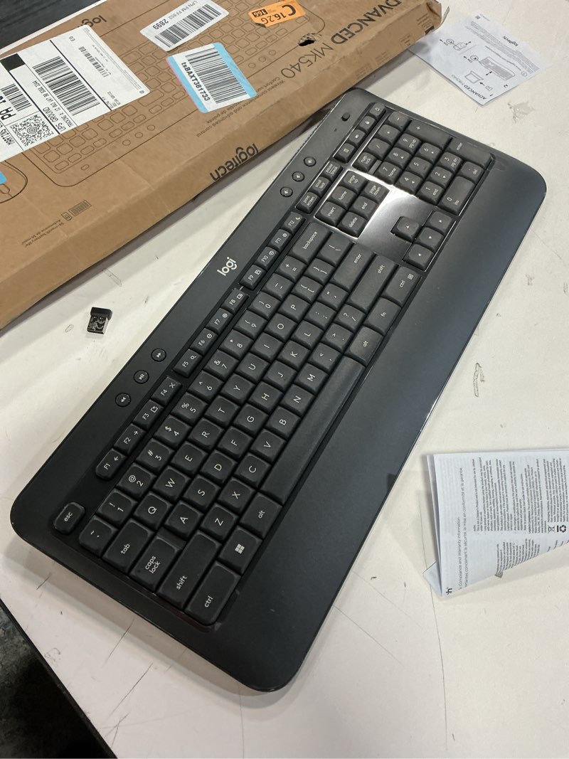 Condition photo showing Good Condition for (Missing mouse)Logitech MK540 Advanced Wireless Keyboard and Mouse Combo for Windows, 2.4 GHz Unifying USB-Receiver, Multimedia Hotkeys, 3-Year Battery Life, for PC, Laptop 2024 Model