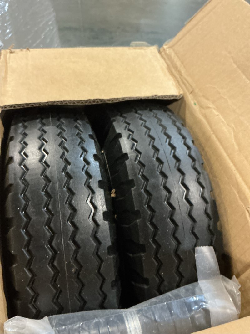 Condition photo showing Good Condition for gicool 4.10/3.50-6 flat free tire and wheel, with 3"-3.5''-4.0''-4.5'' centered hub, and 3/4" & 5/8" bearings, replacement for wheelbarrow, hand truck/all purpose utility tire on wheel, (2 pack)