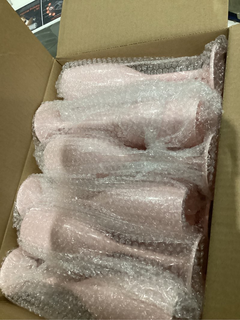 Condition photo showing Good Condition for Champagne Flute Acrylic Champagne Glasses Wedding Toasting Champagne Flute Goblet Plastic Reusable Unbreakable Champagne Cups for Bachelorette Wedding Bridal Shower Party (Light Pink, 24) 24 Light Pink