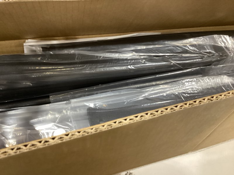 Condition photo showing New/Like New for MAYOLIAH 6 Panel Room Dividers Folding Privacy Screen, 10ft Wide 6ft Tall Partition Office Walls Separator with Small Base, Black Black 20"-6 Panel-Flower Base