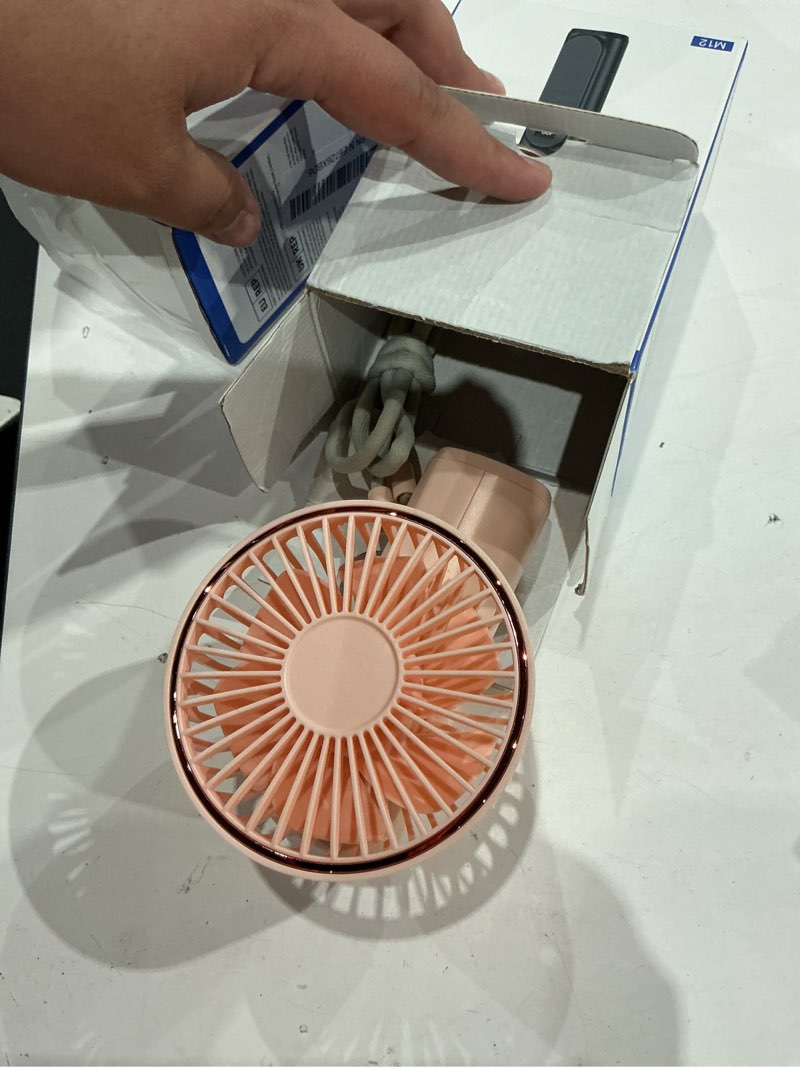 Condition photo showing Good Condition for tunise portable handheld fan, 4000mah, 180 adjustable, 6 speed wind, usb rechargeable foldable fan with real-time display pink