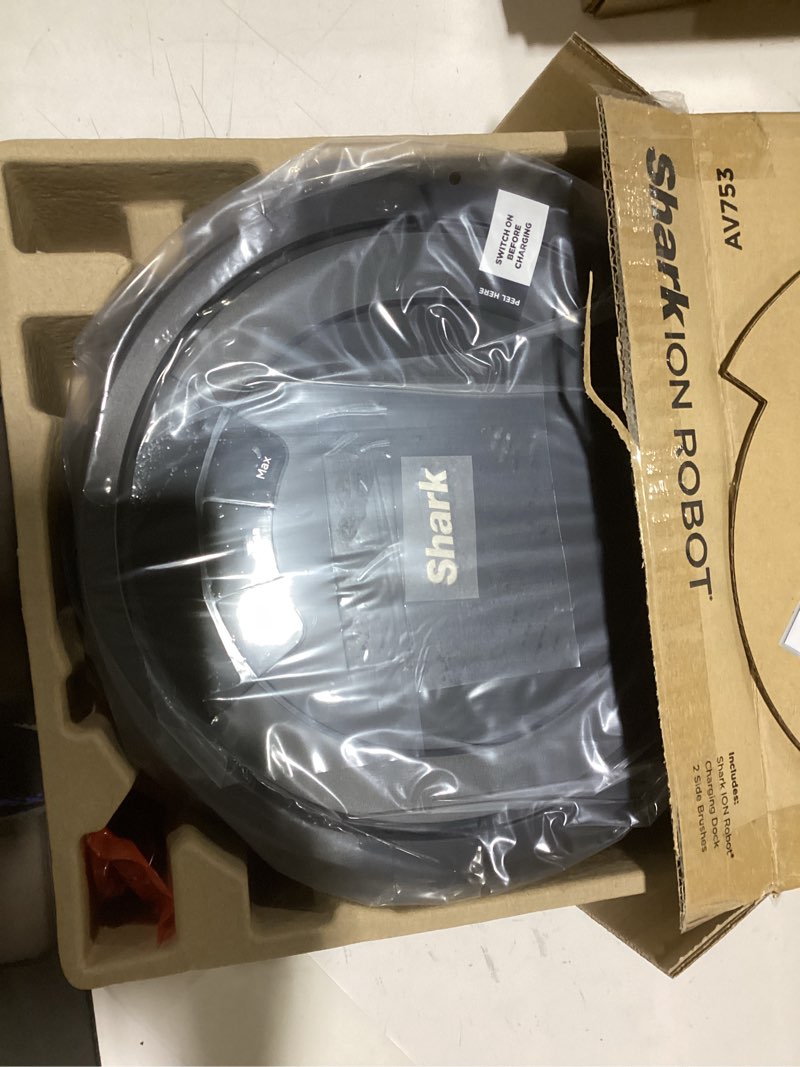 Condition photo showing Good Condition for Shark AV753 ION Robot Vacuum, Tri-Brush System, Wifi Connected, 120 Min Runtime, Works with Alexa, Multi Surface Cleaning, Grey
