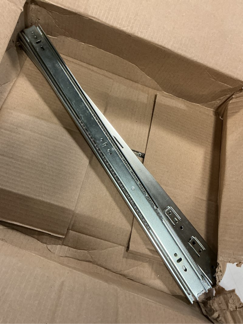 Condition photo showing Good Condition for LONTAN 1 Pair Full Extension Ball Bearing Drawer Slides 12 14 16 18 20 22 24 Inch Silver Side Mount File Cabinet Rails Dresser Metal Runner Trash Can Kitchen Slider Glide 100 LB Load Capacity basic-12inch 1 Pair