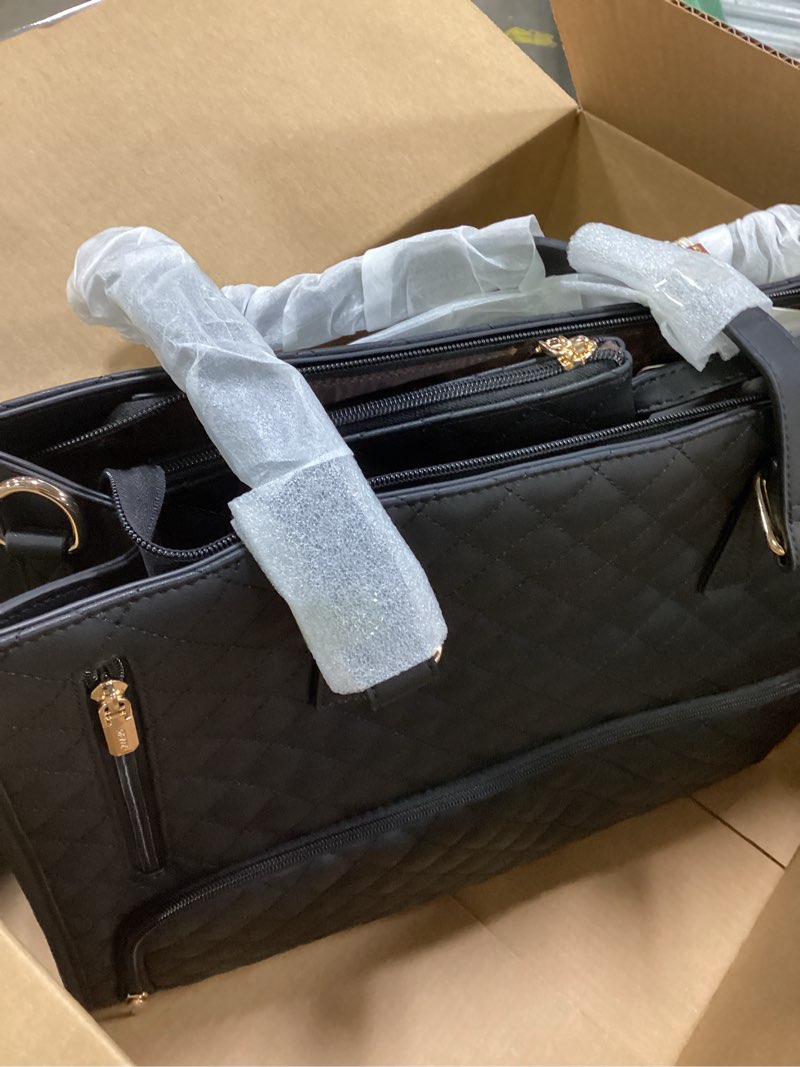 Condition photo showing Good Condition for RAINSMORE Laptop Bag for Women 15.6 Inch Work Tote Bags Leather Laptop Tote Professional Laptop Purse Computer Handbag Womens Briefcase Tote with Clutch for Teacher Office Travel, Black