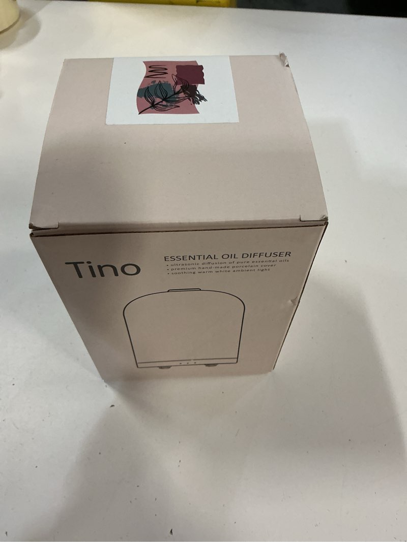 Condition photo showing New/Like New for Essential Oil Diffuser with Handmade Ceramic Cover, 110ML Aromatherapy Diffuser for Large Room, Quiet Ultrasonic Aroma Diffuser with Auto-Off, Timer, Night Light for Home, Yoga & Office Plants - Ceramic