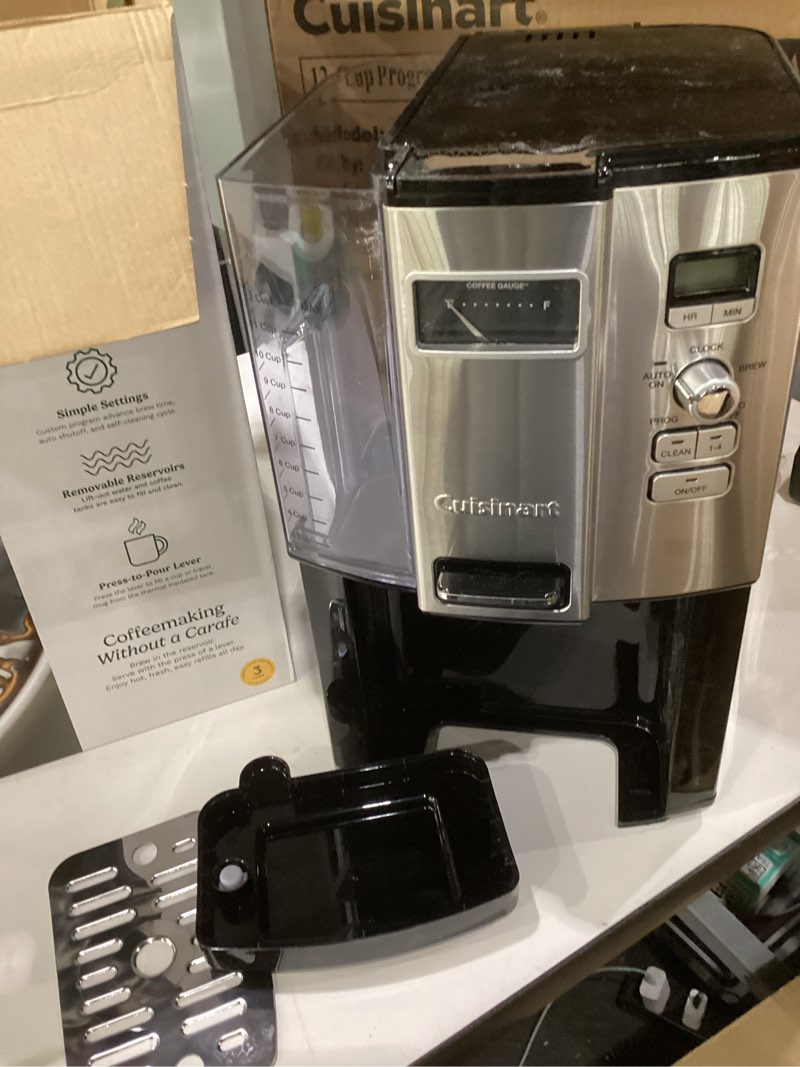 Condition photo showing As Is for cuisinart coffee on demand 12 cup programmable coffee maker, not tested