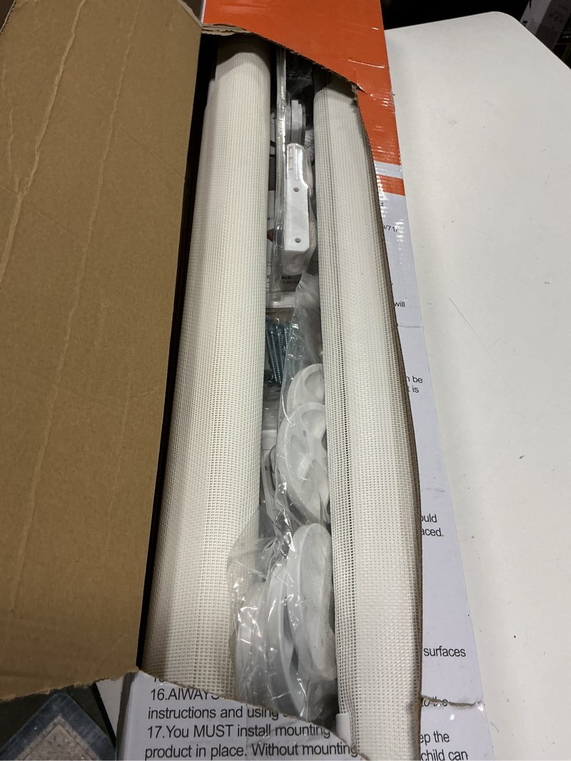 Condition photo showing Good Condition for Retractable Baby Gate, Momcozy Extra Wide Mesh Baby Gates for Stairs, 33" Tall, Extends to 71" Wide, Pet Dog Gate for Doorways, Stairs, Hallways, Indoor/Outdoor 33" Tall x 71" Wide Cream