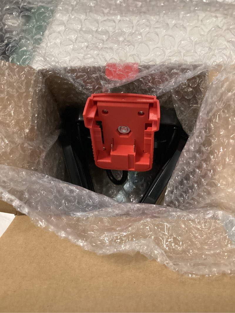 Condition photo showing Good Condition for led work light compatible with milwaukee 18v battery, 150w 15000lm flood light, 6500k daylight 3-head adjustable, usb type-c&2 brightness modes portable flashlight job site light (tool only)