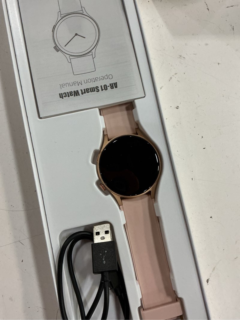 Condition photo showing Good Condition for fitpolo smart watch for women,1.3" amoled touchscreen fitness tracker, make/answer calls, heart rate spo2 monitor, ip68 waterproof, sleep & activity tracking smartwatch for android phones iphone rose gold