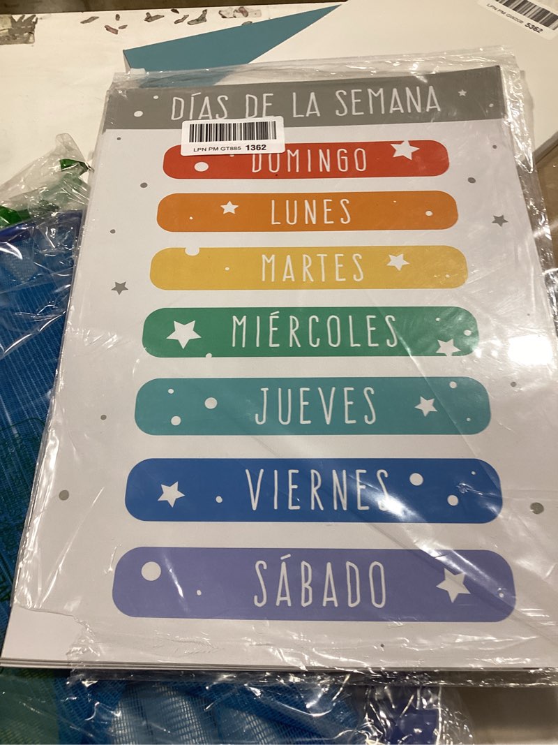 Condition photo showing New/Like New for not english spanishforestblack english laminated alphabet posters 16.5 x 11.7 inches, educational poster, abc chart, classroom poster, homeschool supplies for preschoolers, kindergarten posters