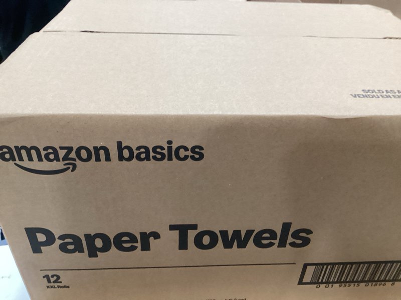 Condition photo showing New/Like New for Amazon Basics FSC-Certified 2-Ply Flex-Sheets Paper Towels, 150 Sheets per Roll, 12 Basics Rolls = 32 Regular Rolls XXL 150 sheet (Pack of 12)