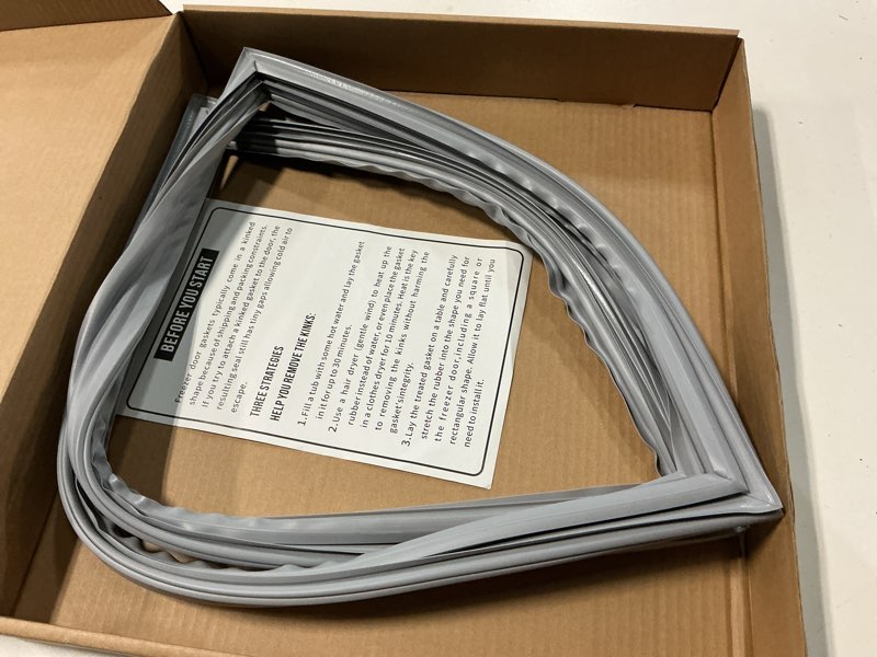 Condition photo showing Good Condition for upgraded 28.8"x20.9" 241872511 242193211 refrigerator freezer door gasket compatible with frigidaire,crosley and kenmore freezer door seal replace 240542111 3016408 240390705 ps7784008 240514611 gray