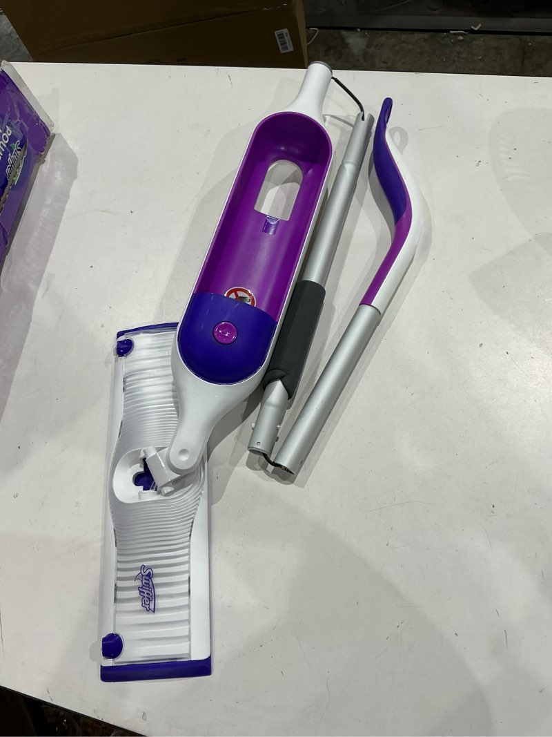 Condition photo showing As Is for swiffer power mop multi-surface kit for floor cleaning  fresh scent