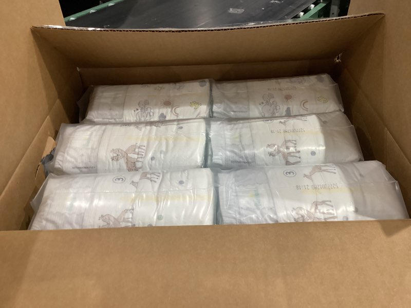Condition photo showing New/Like New for pampers swaddlers diapers, size 3 (13-26 lbs), 168 count, absorbent, keeps baby dry and comfortable, skin safe disposable baby diaper size 3 168