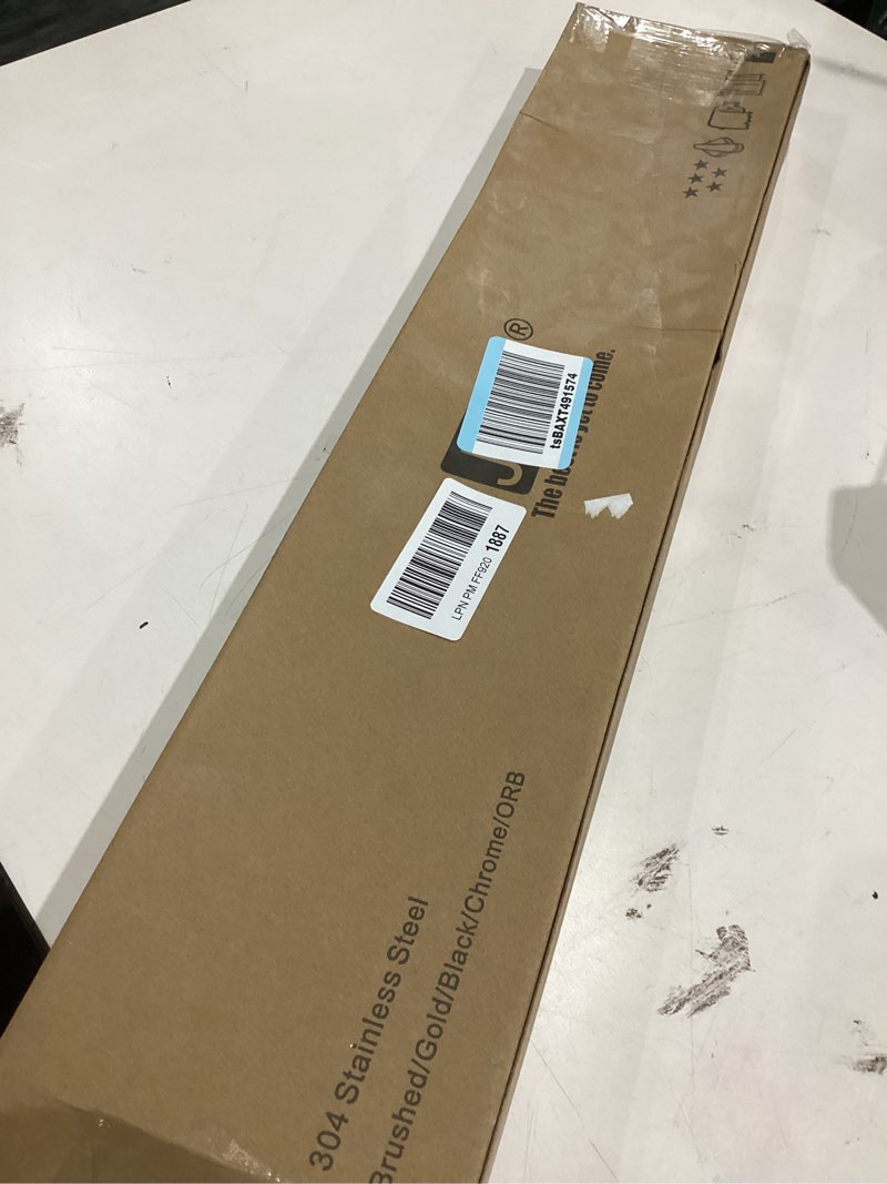 Condition photo showing Good Condition for JQK Chrome Towel Bar, 24 Inch 304 Stainless Steel Thicken 0.8mm Double Bath Towel Rack for Bathroom, Towel Holder Polished Chrome Wall Mount, Total Length 27.16 Inch, TB100L24-CH 27 Inch Polished Chrome